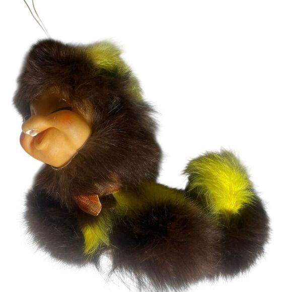 Vintage Rushton Rubber Faced Skunk Hanging Yellow Ornament 1950’s Rare Toy Anima - Picture 8 of 12
